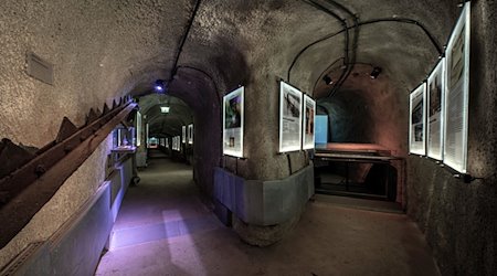 Der Bunkerstollen auf Helgoland vor der offziellen Eröffnung des Geschichtsprojektes. / Foto: Ralf Steinbock/Museum Helgoland/dpa