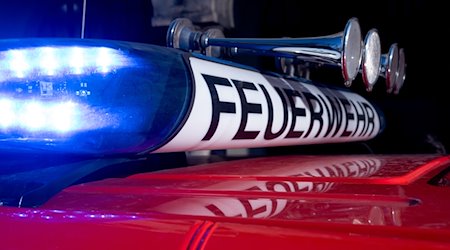 Ein Fahrzeug der Berufsfeuerwehr mit der Aufschrift „Feuerwehr“ steht an der Feuerwache. / Foto: Niklas Treppner/dpa