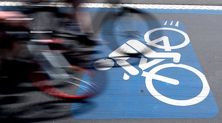 Radfahrer sind auf dem eRadschnellweg in Göttingen unterwegs. / Foto: Swen Pförtner/dpa