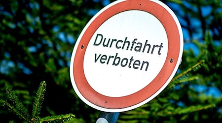 Autofahrer dürfen ein Stück der Landesstraße 156 nicht befahren - ignorieren jedoch die Sperrung. (Symbolbild) / Foto: Hauke-Christian Dittrich/dpa