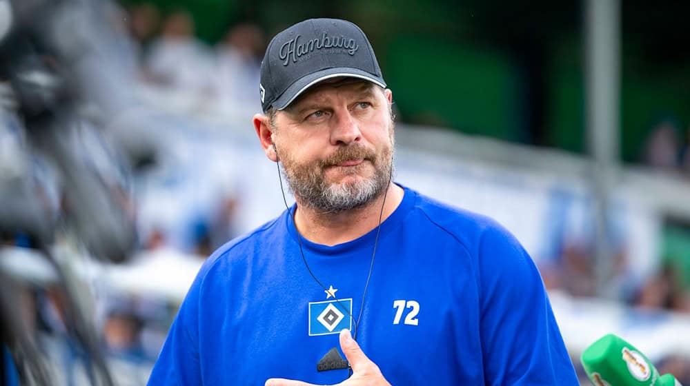 HSV-Coach Steffen Baumgart hat im Angriff jetzt die Qual der Wahl. / Foto: David Inderlied/dpa