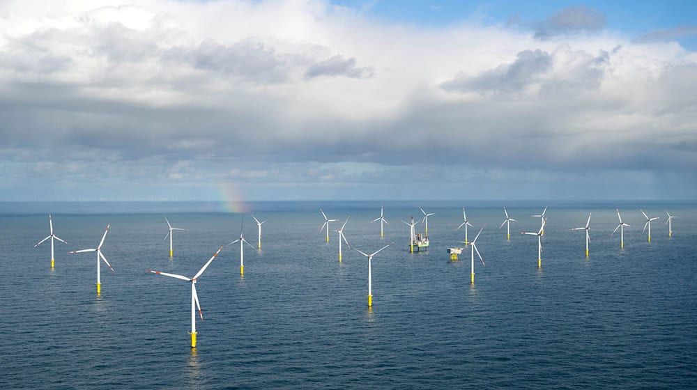 Strom aus dem Windpark Riffgat soll über ein Unterwasserkabel eine geplante Erdgasförderplattform vor der Insel Borkum versorgen. (Archivbild) / Foto: Sina Schuldt/dpa