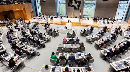 Neben der Gedenkstunde steht unter anderem das Thema häusliche Gewalt auf der Tagesordnung des Landtags. / Foto: Michael Matthey/dpa