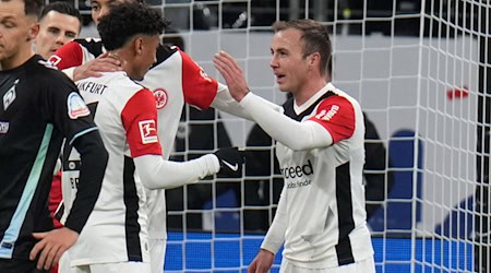 Eintracht Frankfurts Mario Götze ließ den Worten von Trainer Dino Toppmöller beim 1:0 gegen Werder Bremen ein Tor folgen. / Foto: Thomas Frey/dpa