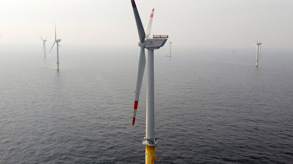 Der erste deutsche Hochsee-Windpark «Alpha Ventus» ging als Testfeld 2010 an den Start.  / Foto: Ingo Wagner/dpa