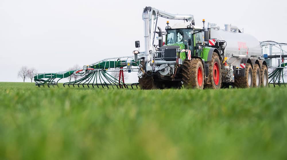 Landwirte halten die Dünge-Beschränkungen in den sogenannten roten Gebieten für unverhältnismäßig. (Archivbild) / Foto: Julian Stratenschulte/dpa