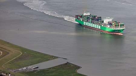 Ein Containerschiff fährt auf der Elbe in Richtung Hamburger Hafen. (Archivbild) / Foto: Axel Heimken/dpa