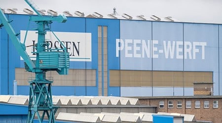 Auf der Peene-Werft in Wolgast sollen Sektionen für neue Aufklärungsschiffe der Marine gebaut werden (Archivbild). / Foto: Stefan Sauer/dpa