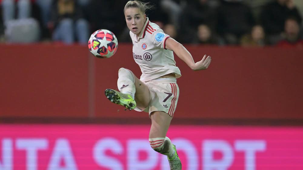 Giulia Gwinn vom FC Bayern in der Champions League.  / Foto: Peter Kneffel/dpa