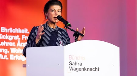 Wagenknecht hat mehrfach angedeutet, dass ein Scheitern bei der Bundestagswahl auch das Ende ihrer politischen Laufbahn wäre. / Foto: Michael Matthey/dpa