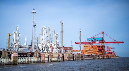 Im Energiehafen von Stade wurde ein Anleger für das LNG-Terminalschiff gebaut - die Inbetriebnahme verzögert sich aber. (Archivbild) / Foto: Sina Schuldt/dpa