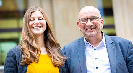 Anne Kura und Detlev Schulz-Hendel stehen der Fraktion seit Ende 2022 vor. (Archivbild) / Foto: Moritz Frankenberg/dpa