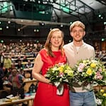 Garlichs (l) und Strautmann wollen die niedersächsischen Grünen in die Kommunalwahlen 2026 und Landtagswahl 2027 führen. / Foto: Michael Matthey/dpa
