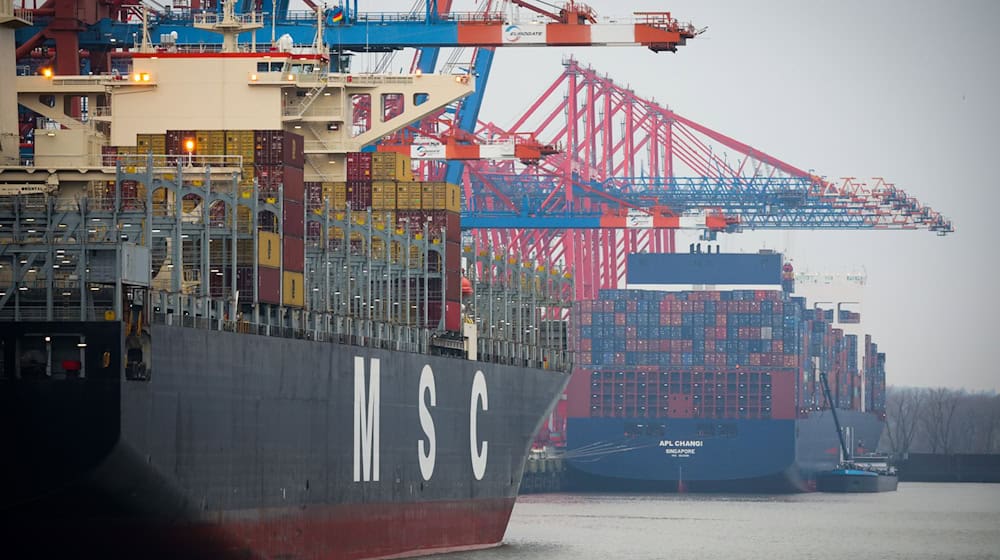 Dank der weltgrößten Reederei MSC mit Sitz in Genf darf sich die Schweiz jetzt weltgrößte Containerschiff-Nation nennen. Deutschland rutschte nach Angaben des Verbands deutscher Reeder auf Platz drei ab. (Archivbild) / Foto: Christian Charisius/dpa