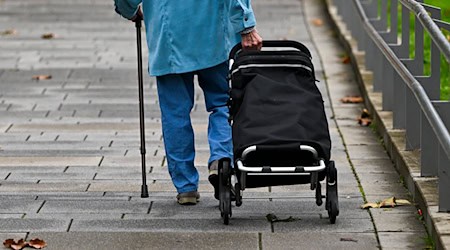 Eine 89-jährige Ladendiebin soll mit einem Gehstock Mitarbeiter geschlagen haben. (Symbolbild)  / Foto: Jens Kalaene/dpa