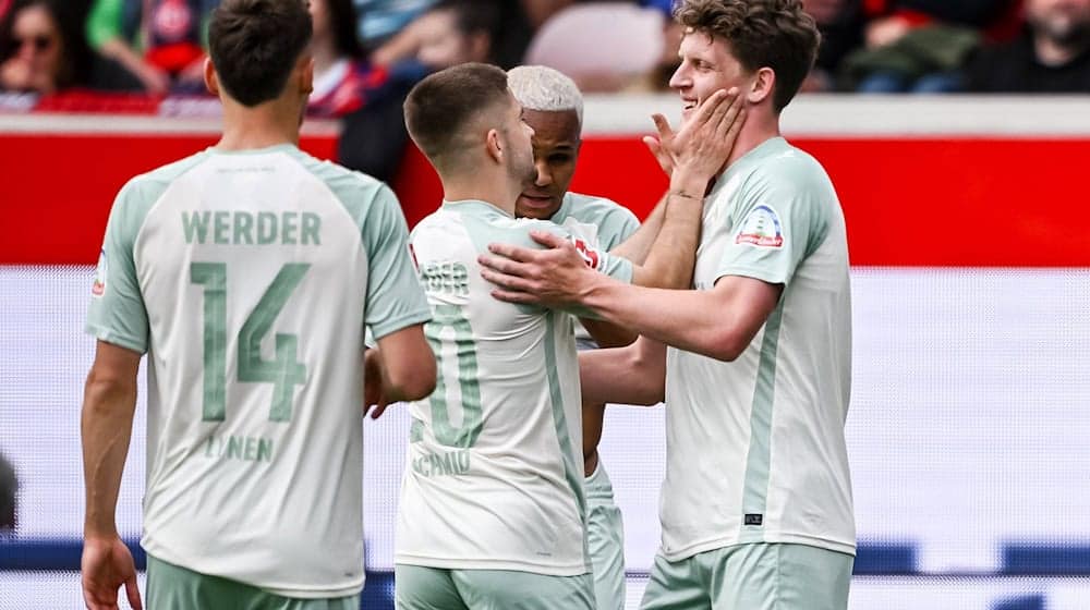 Werder jubelt am letzten Spieltag. / Foto: Harry Langer/dpa