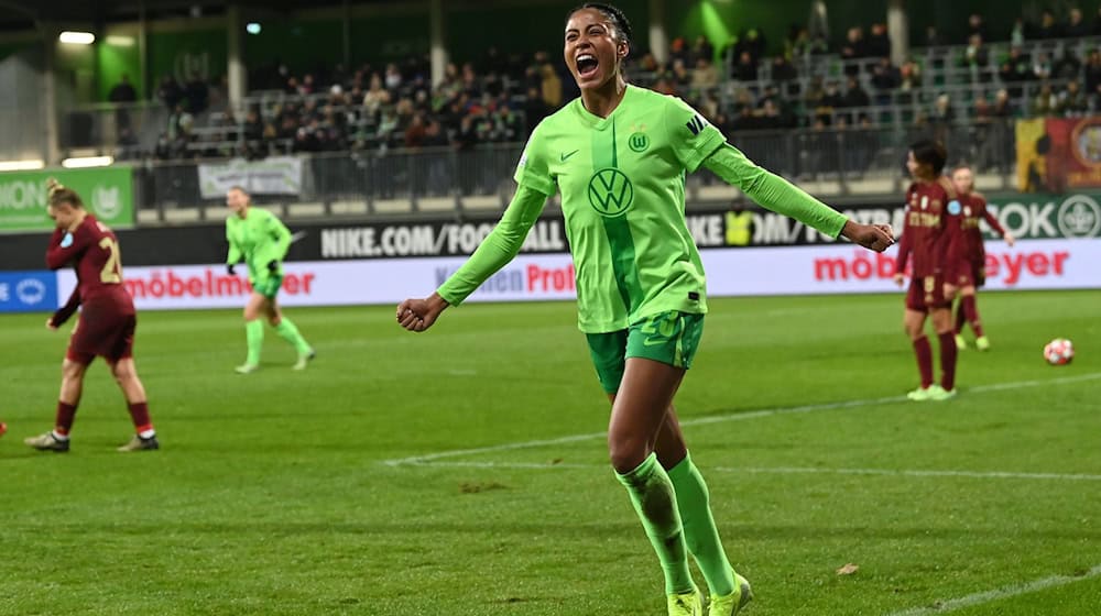 Sveindis Jonsdottir wird den VfL Wolfsburg verlassen. / Foto: Swen Pförtner/dpa