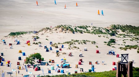 Am Nordbad der Insel Borkum hat die Stadt nun ein eigenes «Strandesamt» für Strandhochzeiten eingerichtet. (Archivbild) / Foto: Hauke-Christian Dittrich/dpa
