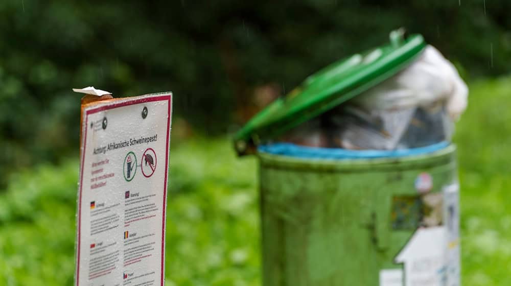 Reisende sollten ihren Müll unterwegs richtig entsorgen, um eine weitere Verbreitung von Tierseuchen zu verhindern. (Archivfoto) / Foto: Andreas Arnold/dpa