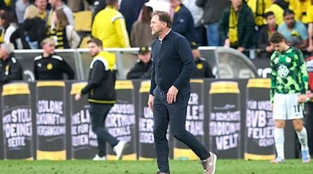 Wolfsburgs Trainer Hasenhüttl muss im Sommer wohl gehen. / Foto: Bernd Thissen/dpa