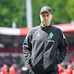 Verlängert er seinen Vertrag oder nicht? Werder-Trainer Ole Werner. / Foto: Harry Langer/dpa
