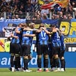 Der 1. FC Saarbrücken hofft gegen Eintracht Braunschweig auf die Rückkehr in die 2. Fußball-Bundesliga. / Foto: Fabian Kleer/Fussball-News-Saarland/dpa