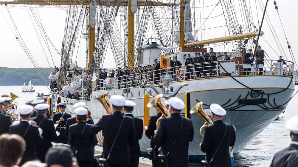 Das deutsche Segelschulschiff «Gorch Fock» ist zurück in Kiel. / Foto: Markus Scholz/dpa