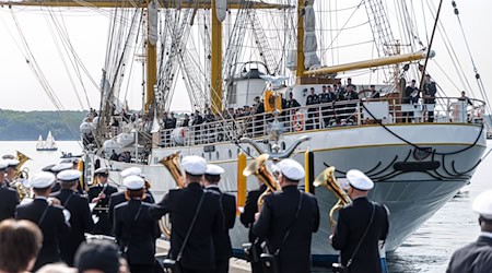 Das deutsche Segelschulschiff «Gorch Fock» ist zurück in Kiel. / Foto: Markus Scholz/dpa