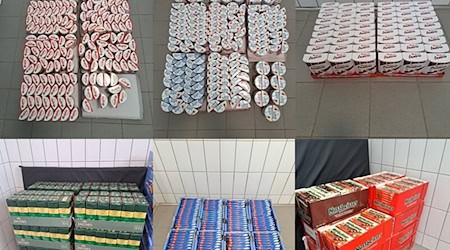 Bei einer Verkehrskontrolle haben Polizisten mutmaßlich gestohlene Süßigkeiten und Kaffee gefunden. / Foto: --/Polizeiinspektion Hameln-Pyrmont/Holzminden/dpa