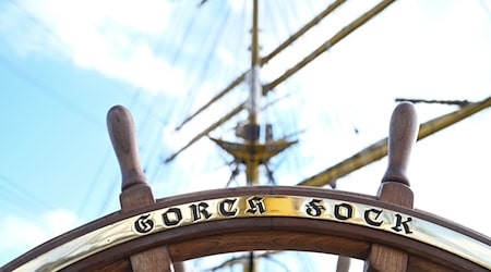 Das Segelschulschiff «Gorch Fock» in Wilhelmshaven.  / Foto: Lars Penning/dpa