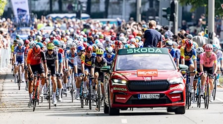 Radprofis bei der letztjährigen Ausgabe der Cyclassics.  / Foto: Axel Heimken/dpa