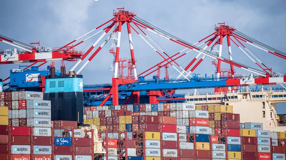 In Wilhelmshaven wurde die Menge der umgeschlagenen Container mehr als verdoppelt. (Archivbild) / Foto: Sina Schuldt/dpa