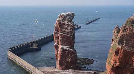 Wegen eines Sturmtiefs über der Nordsee wollen mehrere Reedereien den Verkehr von und nach Helgoland einstellen. (Archivbild) / Foto: Marcus Brandt/dpa