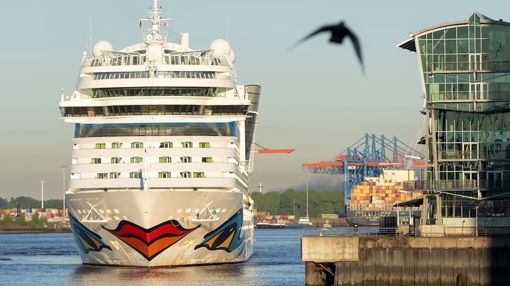 Das Kreuzfahrtschiff «AIDAsol» kann Landstrom beziehen. (Archivbild)  / Foto: Bodo Marks/dpa