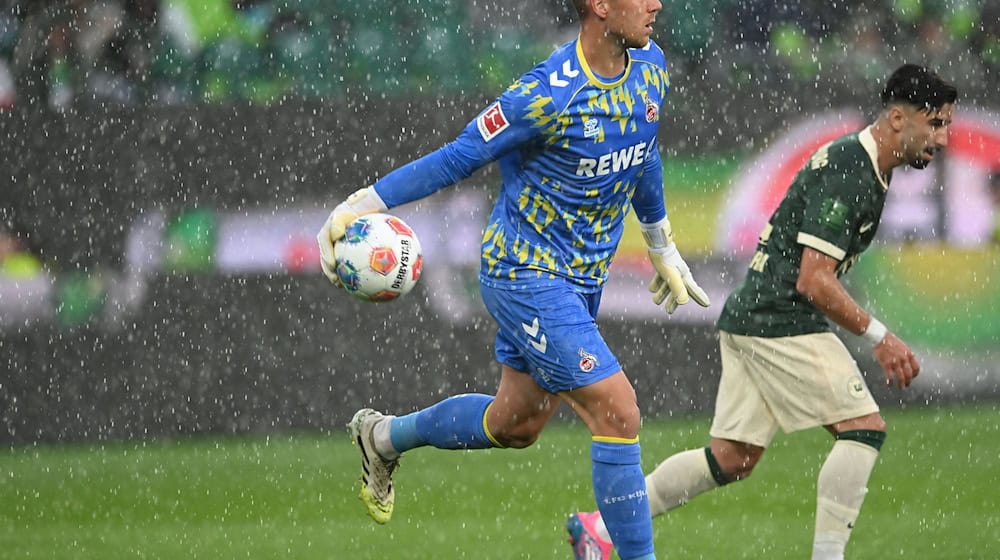 Beim Bundesligaspiel zwischen Wolfsburg und Köln sorgte ein Unwetter für eine Unterbrechung / Foto: dpa