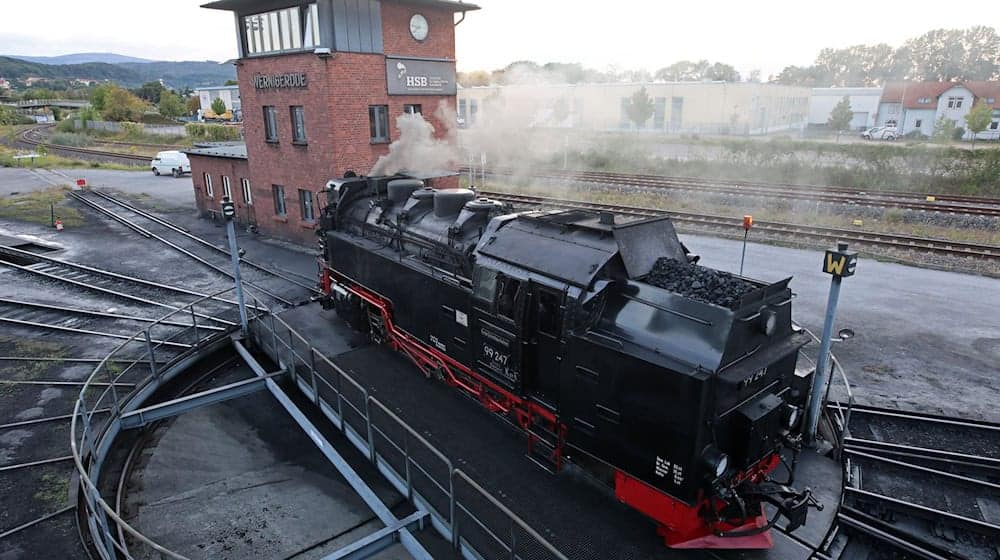 Die Dampflokomotiven der Harzer Schmalspurbahnen sind vor allem bei Touristen beliebt. (Archivbild) / Foto: Matthias Bein/dpa