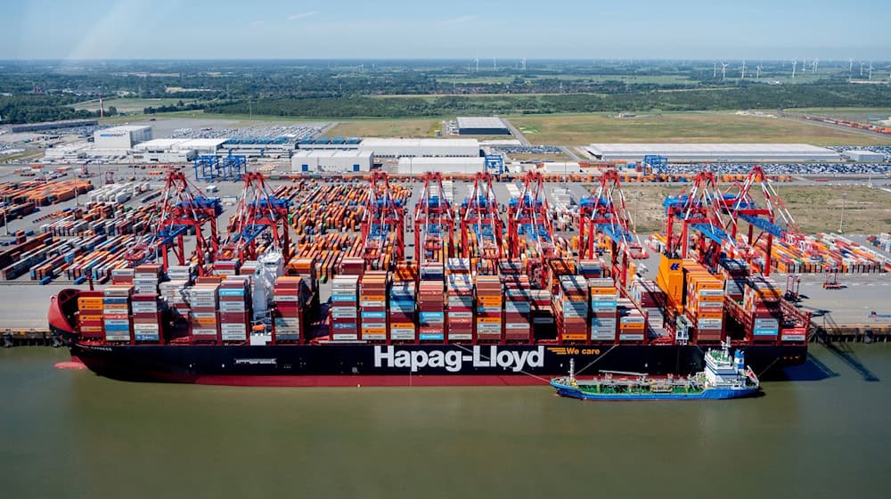 Erstmals ist am JadeWeserPort die Marke von einer Million umgeschlagener Container binnen eines Jahres überschritten worden. (Archivbild)  / Foto: Hauke-Christian Dittrich/dpa