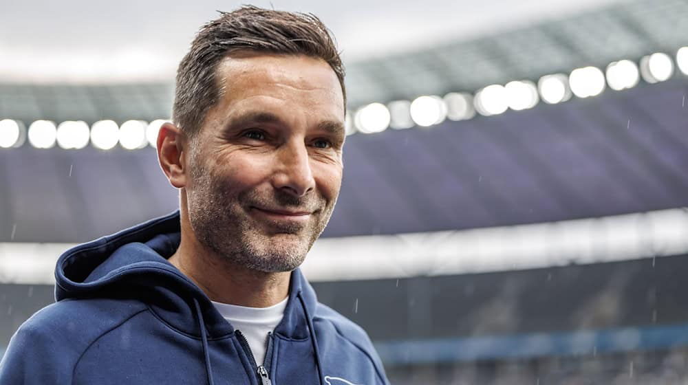 Hertha-Trainer Leitl glaubt an den Aufschwung seines Teams.  / Foto: Andreas Gora/dpa