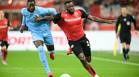 Victor Boniface (r.) von Bayer 04 Leverkusen. (Archiv) / Foto: Anke Waelischmiller/dpa