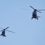Hubschrauber-Piloten der Polizei werden in der kommenden Woche durch Deutschland fliegen. (Illustration) / Foto: Sören Stache/dpa