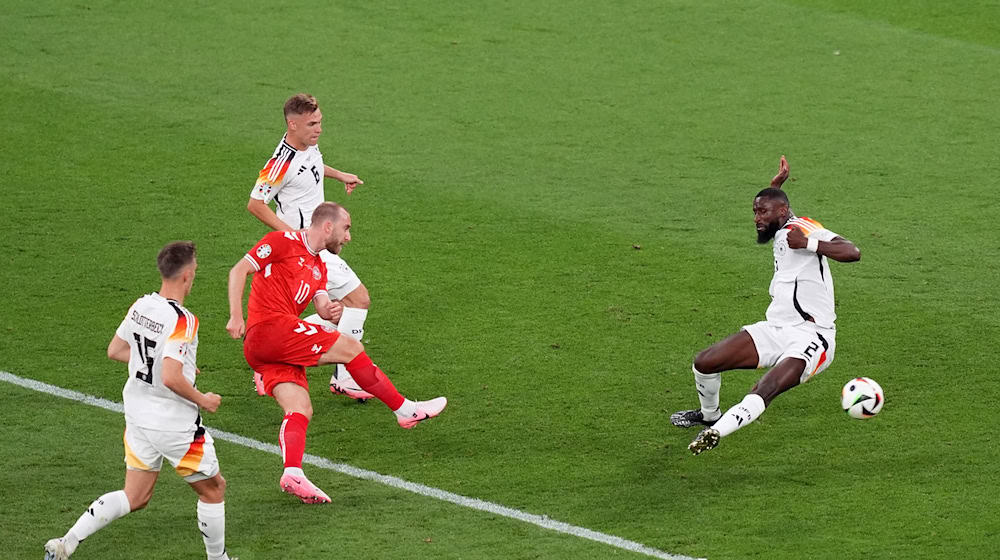 Christian Eriksen beim EM-Spiel gegen Deutschland. / Foto: Marcus Brandt/dpa