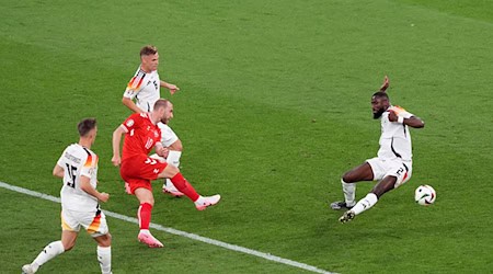 Christian Eriksen beim EM-Spiel gegen Deutschland. / Foto: Marcus Brandt/dpa