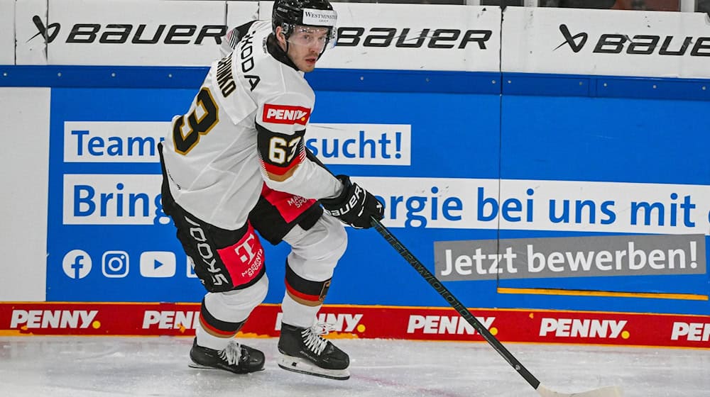 Eishockey-Nationalspieler Luis Schinko hielt es nicht lange in München aus. (Archivfoto) / Foto: Armin Weigel/dpa