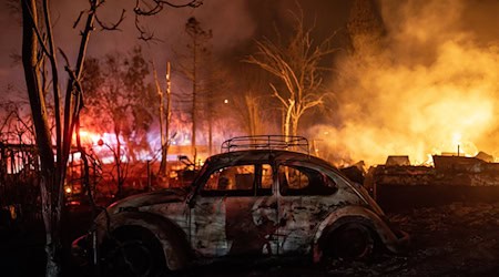 Der Rückversicherer erwartet trotz der Schäden durch die Waldbrände in Kalifornien mehr Gewinn. (Archivbild)  / Foto: Stephen Lam/San Francisco Chronicle/AP/dpa