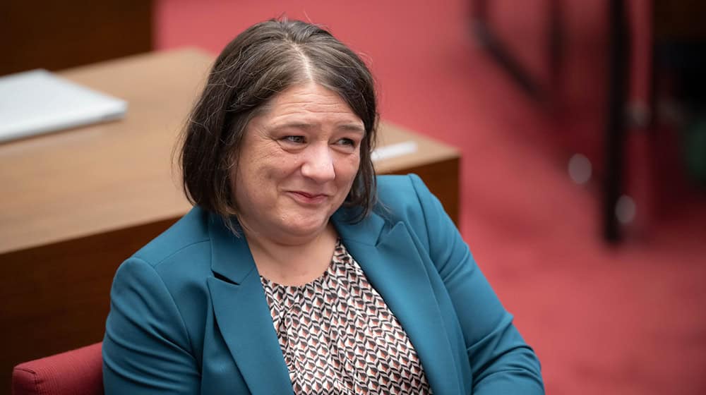 Die Grünen-Politikerin soll neue Senatorin für Umwelt, Klima und Wissenschaft werden. / Foto: Sina Schuldt/dpa