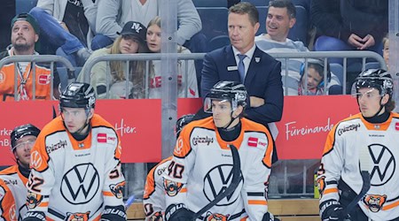 Wolfsburgs Trainer Michael Stewart. / Foto: Rolf Vennenbernd/dpa