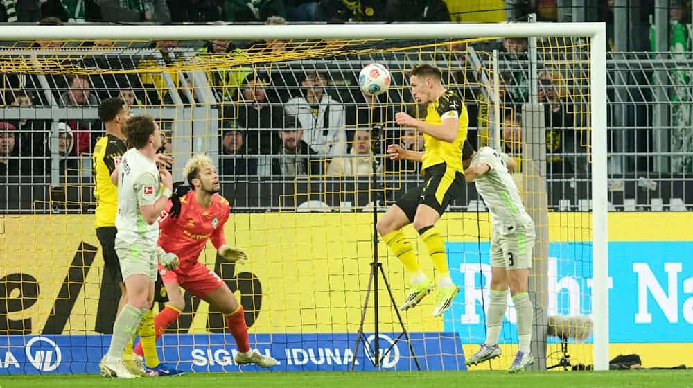 Nico Schlotterbeck brachte den BVB früh in Führung. / Foto: Bernd Thissen/dpa