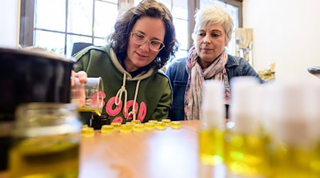 Naturkosmetik aus der Lüneburger Heide: Tannenwachs und Bienenöl.  / Foto: Philipp Schulze/dpa