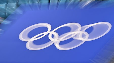  Blick auf die olympischen Ringe. (Symbolbild) / Foto: Peter Kneffel/dpa