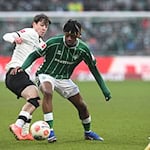 Teuerster Transfer der Saison: Werders Samuel Mbangula. / Foto: Carmen Jaspersen/dpa